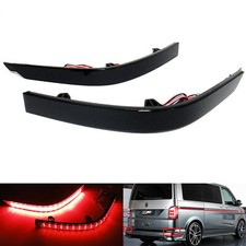 Smoke Lens Rear Bumper Reflector Led Brake Light For 15-19 Vw Transporter T6 Mk6 Smoke Lens Rear Bumper Reflector Led Brake Light For 15-19 Vw Transporter T6 Mk6