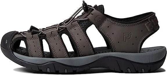 Propét Men's Kona Fisherman Sandal, Grey Sz 11