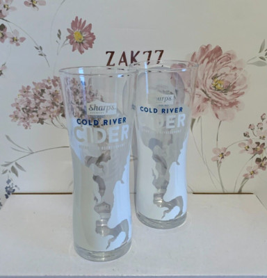 Sharps Cold River X 2 Half Pint Gläser Brandneu CE Kennzeichnung