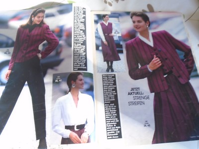 Magazine Burda Moden Septembre 1988 - Tendances Miss B, Vintage, Occasion Avec Défauts D'âge