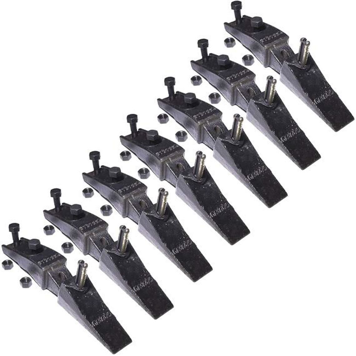 MSX ピータン 7 Bucket Teeth Assembly 6737322Y Bobcat Style Bolt on Flush