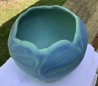 Vintage Van Briggle Pottery , Leaf Design Rose Bowl Signed
