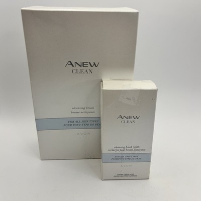 Avon Anew Clean Cleansing Brush Refills (2 Brush Refills) + 2nd Box  Of 2 New
