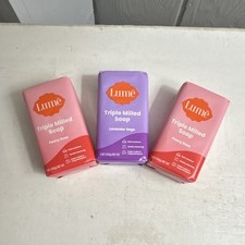 Lume Triple Milled Soap Body Bar Peony Rose Lavender Sage 5 oz