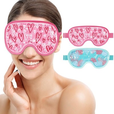 2 Pcs Reusable Cooling Eye Mask Cold Eye Compress Mask for Puffy Eyes