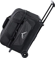 Double Roller 2 Ball Bowling Bag with Separate Shoe Compartment for Bowling Shoe