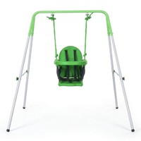 Outsunny Nursery Swing with Seat Belt, Support Back for Indoor Outdoor