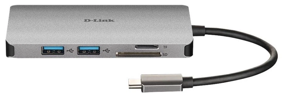 D-LINK - Hab USB-C Multiport dengan LAN & Pembaca Kad SD, 3x USB-A USB-C HDMI - Image 2 of 4