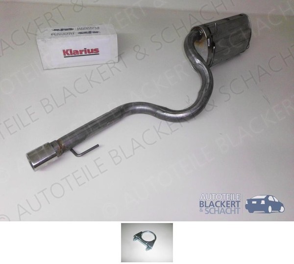 Klarius ESD Auspuff Endtopf + Schelle für Jeep Wrangler I 2.5 + 4.0 1993-1996-image