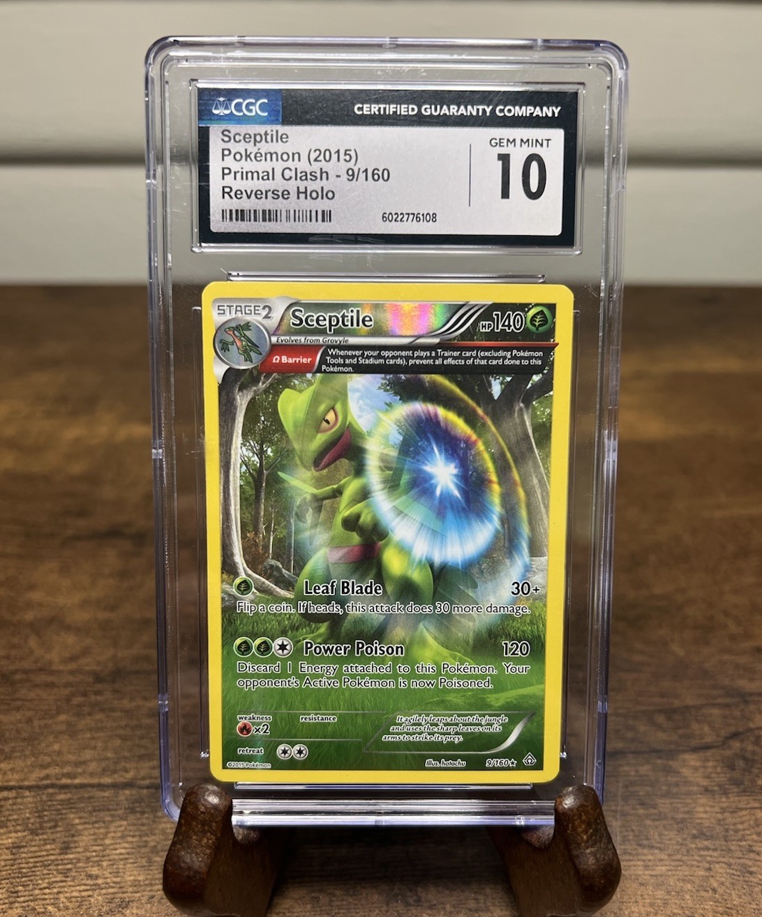 POP 3 NONE HIGHER CGC Gem Mint 10 Sceptile 9/160 Reverse Holo 2015 Primal Clash