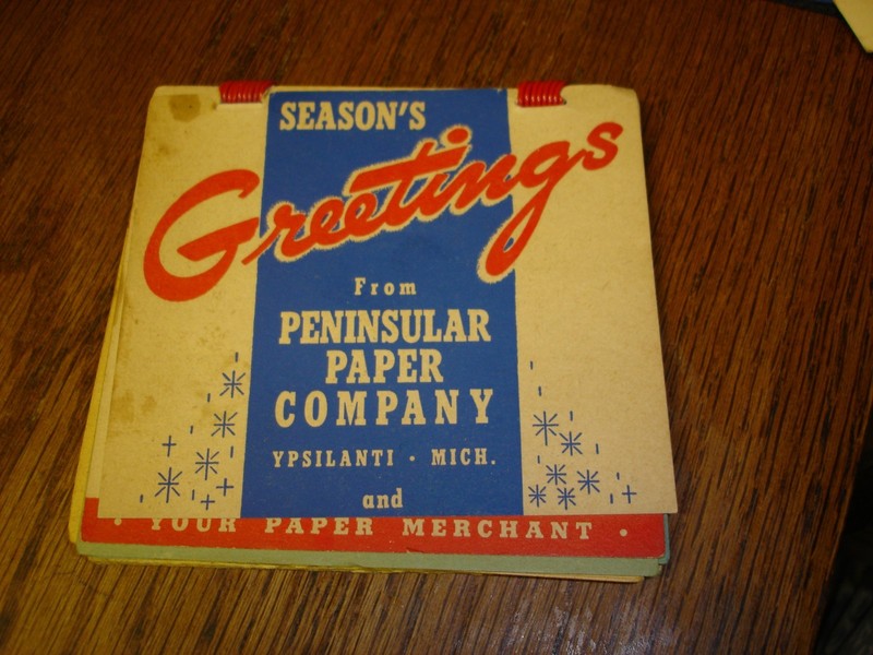 2) 1941 & 1946  Peninsular Paper Co. Calendars - Ypsilanti Mich.