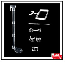 Aquarium Fish Shrimp Feeding Dish Set, Transparent Tube, Clear