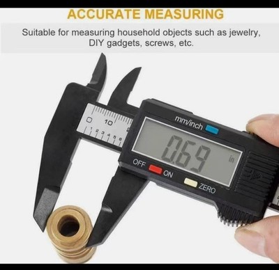6'' 150mm Electronic Digital Caliper Micrometer - Carbon Fiber Composite - New