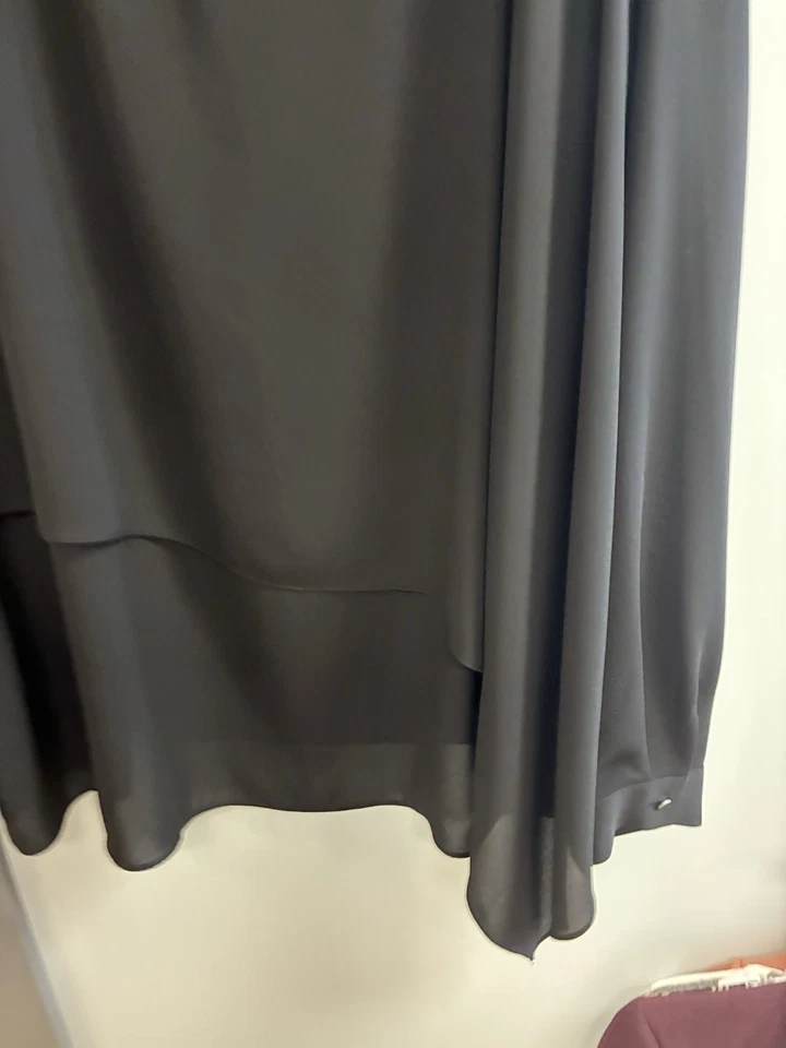 Alfani Black Layered Asymmetrical Hem Long Sleeve Blouse Size XXL - Image 3 of 4