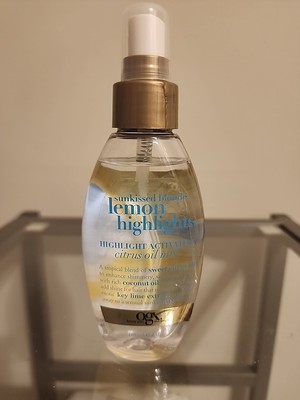 OGX Highlight Activating Citrus Oil Mist, Sunkissed Blonde Lemon, 4 Ounce