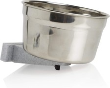 Lixit® Stainless Steel Kennel Food or Water Bowl - Non Spill Hanging Removable 