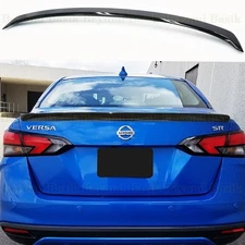 For 2020-22 23 2025 Nissan Versa Sedan OE Factory Style Lip Spoiler GLOSS BLACK