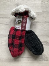 MUK LUKS 2 Pair Pack sz S-M 5-7 Women's Cabin Socks Slippers  Non Skid Bottom