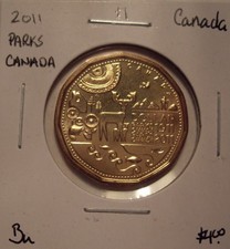 Canada Elizabeth II 2011 Parks Canada $1 Dollar / Loonie - BU