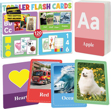 Flash Cards for Toddlers 1-3, Alphabet ABC Flash Cards,Letter Number Animal Shap
