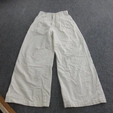 The Great Pants Womens 27 White High Rise Wide Leg Pleated Front Made USA