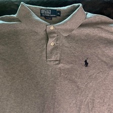Polo by Ralph Lauren Polo Shirt XL Heather Gray Short Sleeve Cotton Blend