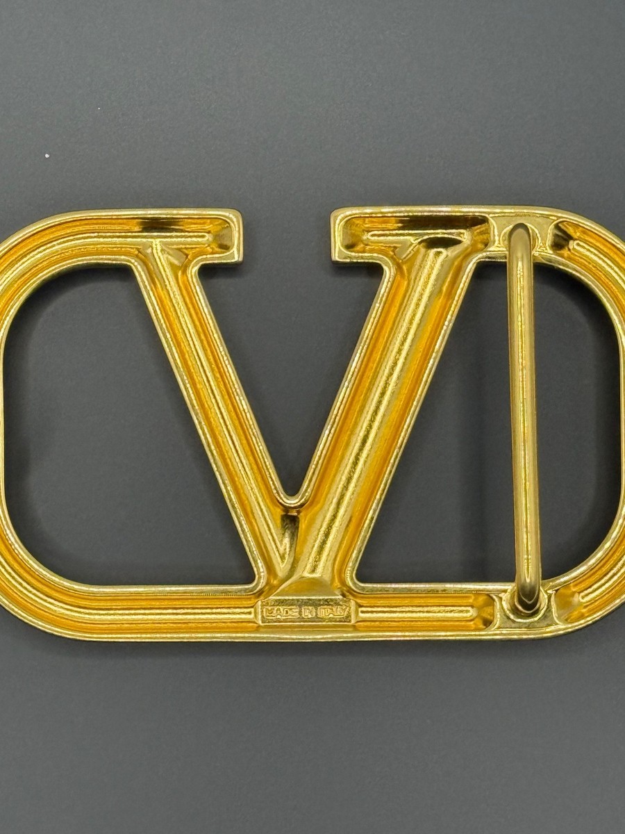 Authentic Valentino Garavani V-Logo Buckle - For 40mm Belt - Brushed Finish Authentic Valentino Garavani V-Logo Buckle - For 40mm Belt  main image 2
