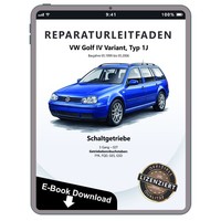 VW Golf 4 Variant 1J (99-06) 5 Gang Schaltgetriebe 02T Reparaturleitfaden Ebook