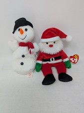 Ty Beanie Baby Retired -Santa and Snowball- Plush