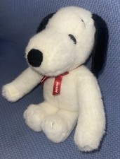 Peanuts Gang Snoopy Plush Vintage 11 IN Stuffed Doll Toy Figure Dog Puppy Bow