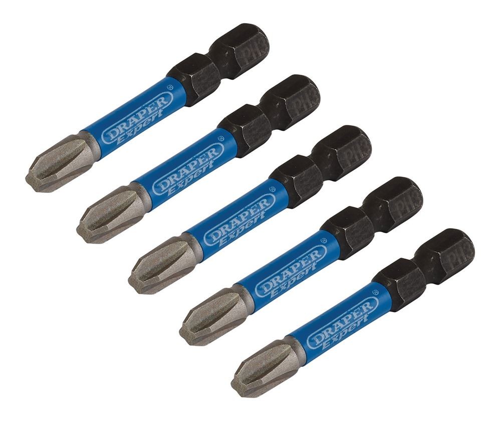 Draper Expert 05645 Cross Slot/Ph Type Impact Screwdriver Bits No.3 X 50Mm 1/4In Hex (Pack Of 5) 1 - Image 4