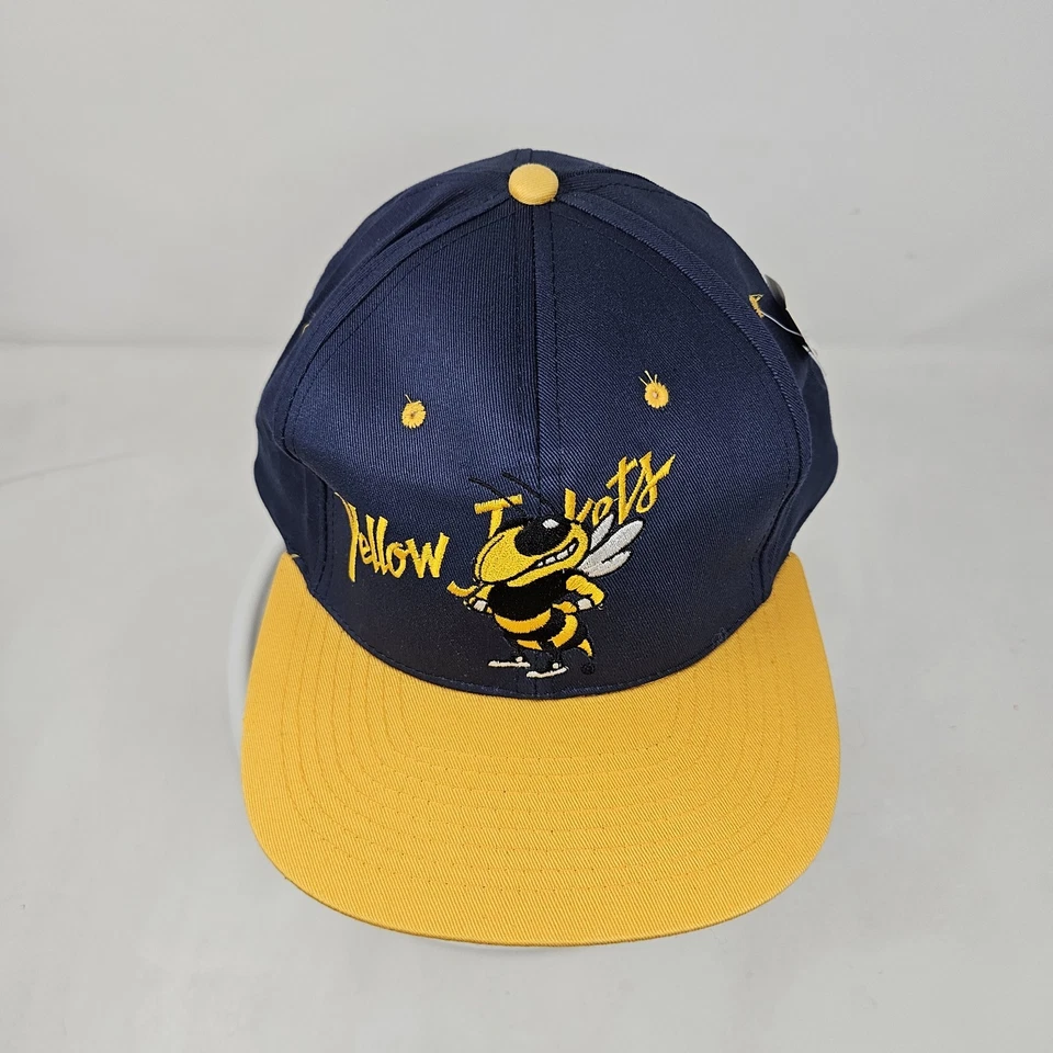 Vintage Georgia Tech Yellow Jackets Snapback Hat 90s Embroidered NCAA Logo NWT - Image 2 of 4