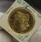 1881 US Morgan Silver Dollar $1 Unc Details (Gold Plated)