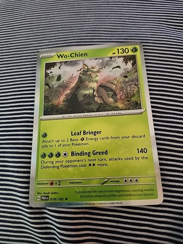 Wo-Chien Holo Rare 18/182 Pokemon TCG 2023 Paradox Rift 