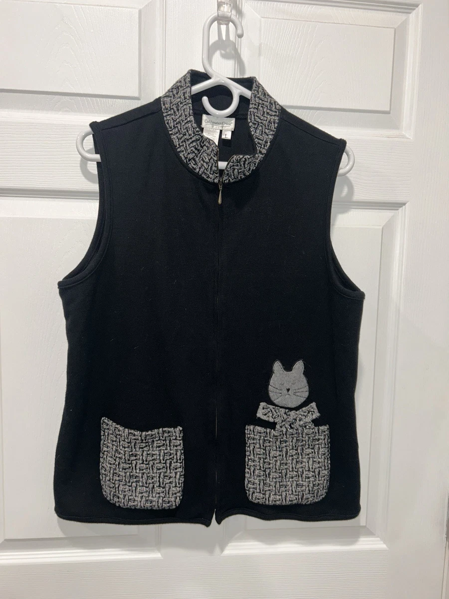 GETEMONTS “quel che resta” Pullover Vest SHENHE Women's Cat Print Sweater Vest – Crew Neck Sleeveless