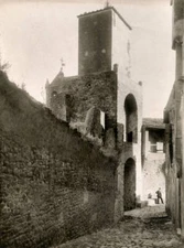 the walls and gate, Castiglione della Pescaia, Tuscany, Italy, 190- Old Photo