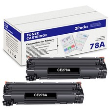 2PK CE278A 78A Ink Toner Compatible with HP LaserJet P1606dn M1536dnf MFP Black