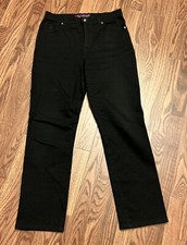 Gloria Vanderbilt Sz 10P Black Denim Jean Stretch Petites Women Pants