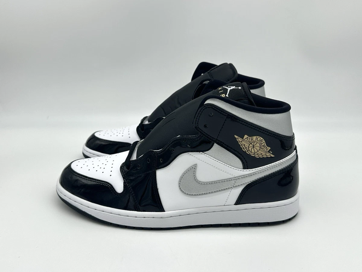 Las mejores ofertas en Jordan 1 SE Mid Black White Metallic Silver