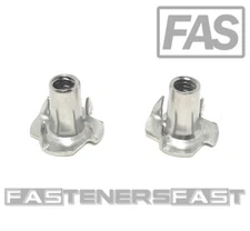 (25) Stainless Steel T-Nut 1/4-20 x 9/16 (4 Prong)  18-8 - Fast Free Shipping