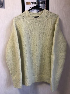 AURALEE ALPACA WOOL KNIT PULLOVER