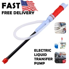 Battery Powered Electric Fuel Transfer Siphon Pump Gas Oil Water Liquid 2.2 GPM