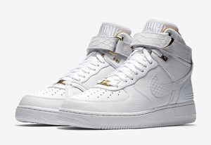 air force 1 high white and gold