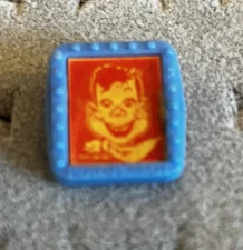 1950s HOWDY DOODY POLL PARROT Advertising Premium Flicker Ring Blue Plastic EX