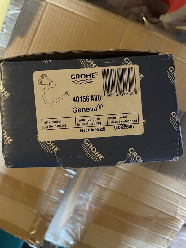 BRAND NEW GROHE GENEVA TOILET PAPER HOLDER AVI 40156 SATIN NICKEL