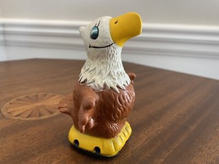 Vintage 1960s Yonezawa Wind up Bald Eagle On Wheels Japan Sega/Saito?; Very Rare