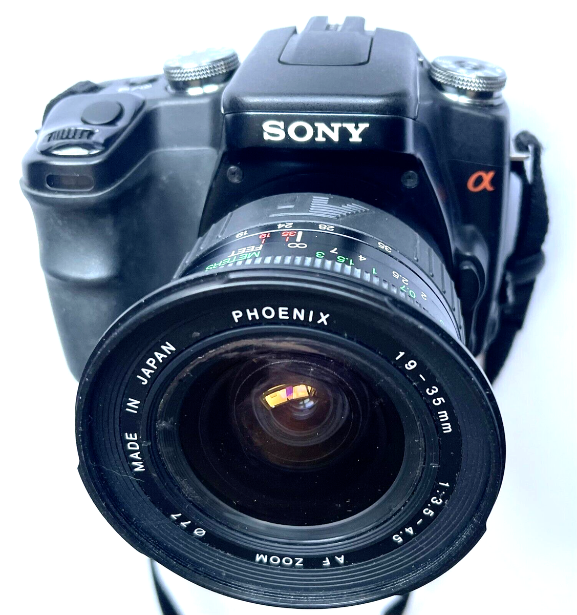 SONY ALPHA A100 10.2MP DIGITAL SLR CAMERA WITH 19-35mm ZOOM LENS