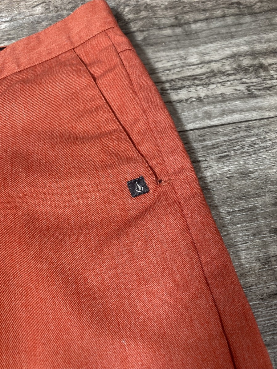 Volcom Corpo Class Frickin Chino Shorts Red Solid Skate