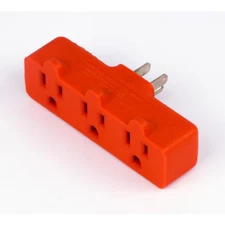 Heavy-Duty Grounded Triple Tap Adapter: 3-Way Electrical Splitter with 3 Outlets