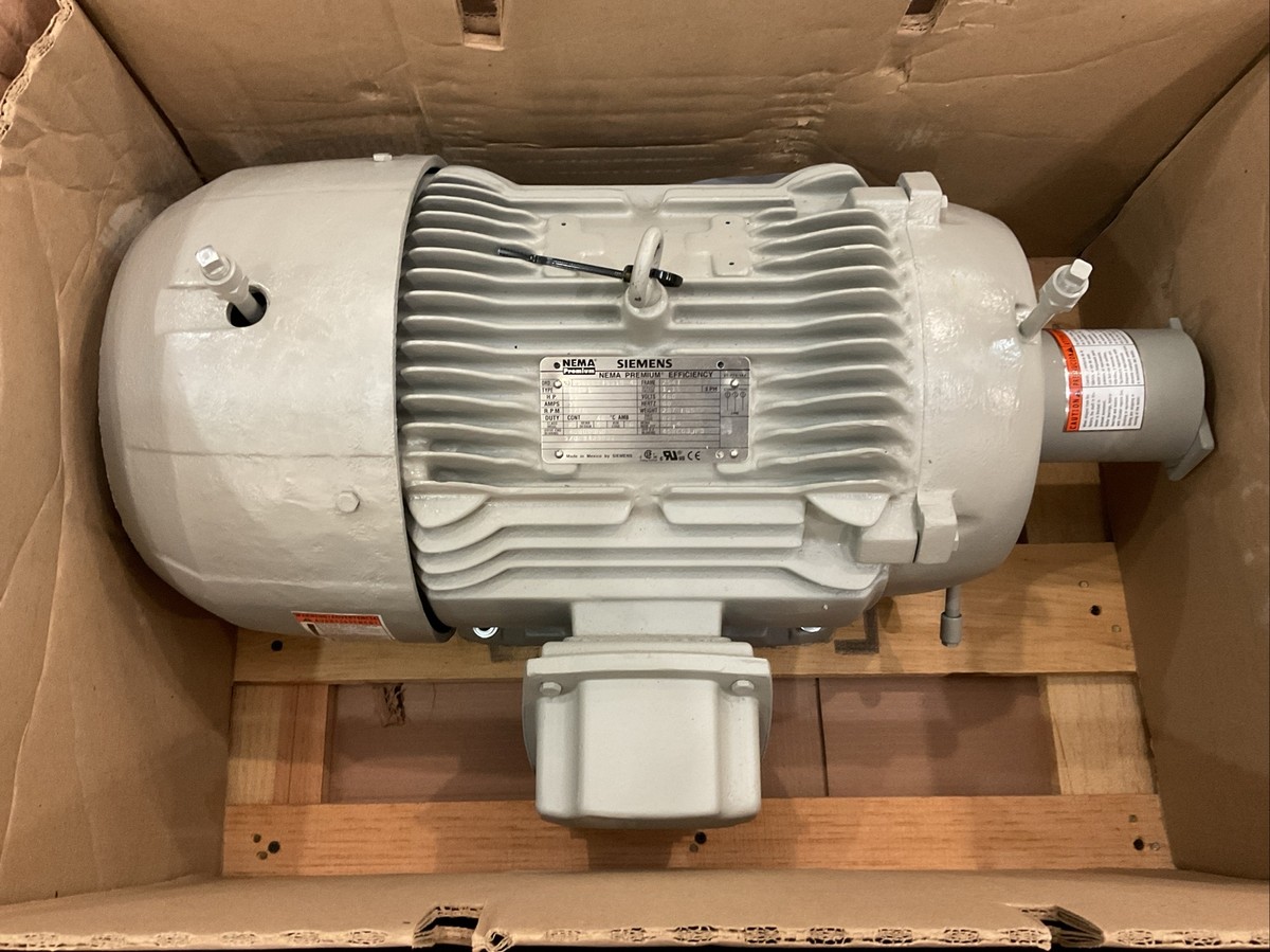 NEW SIEMENS 15 HP AC MOTOR 460 VAC 1770 RPM 254T FRAME TEFC